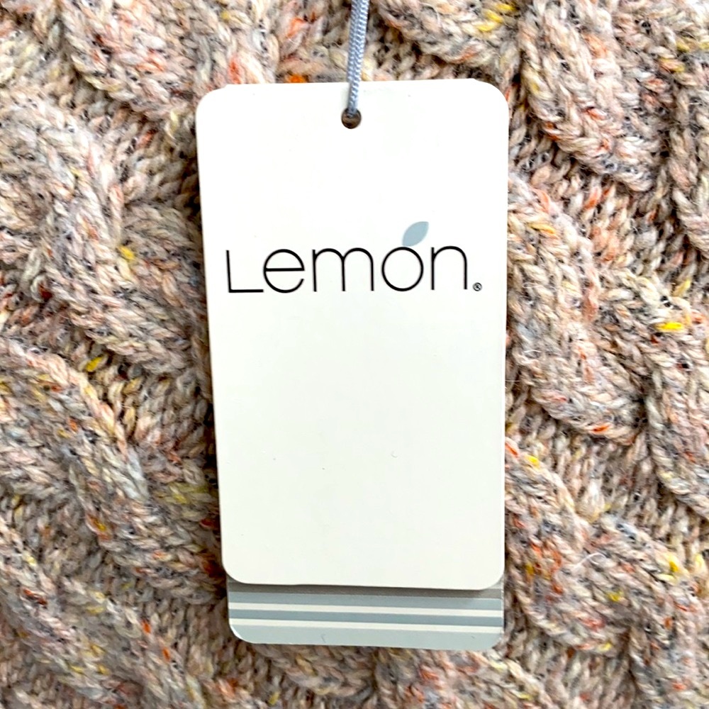 NWT—Lemon Asymmetrical Truffle Poncho - Picture 2 of 5